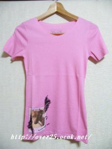 画像2: Ladies【新品】鈴木えみ×Gisty　オリジナルコラボレーションTシャツ【サーモンピンク】フリーサイズ (2)