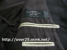 画像3: 【極美品USED】高級　ポールスミス×ＣＥＲＲＵＴＩ　シャドーストライプブラック　３Bシングルスーツ　サイズＬ（W78ｃｍ・股下82ｃｍ） (3)