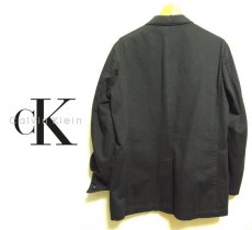画像2: 使い勝手◎　USED　Calvin Klein　カルバンクライン　コットン　２Bブラックジャケット【Lサイズ：175-180cm】 (2)