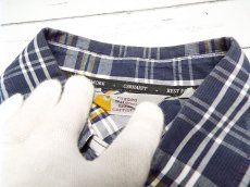 画像7: 【80年代ヴィンテージ】三角タグ　Carhartt（カーハート） チェック柄 半袖 シャツ　Lサイズ　ネイビー・グレー【湘南倉庫】メンズ古着 (7)