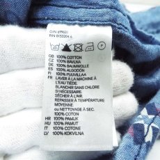 画像10: 【ネイティブ柄が素敵】H&M divided　レギュラーカラー　長袖シャツ｜ブルー系｜USサイズ：XS（肩幅：41.5cm）USED｜メンズ｜ユニセックス (10)