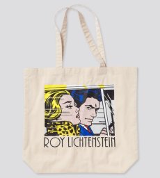 画像1: 【60年代のポップアートTシャツ】ロイ・リキテンスタイン（Roy Lichtenstein） エコ フレンドリー プリント バッグ（M） (1)