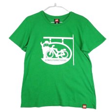 画像6: 【旧ロゴの大人サイズTシャツ】レゴ（ LEGO）CYKELFORRETNING　デザイン入り 半袖Tシャツ（カットソー）｜サイズ：S（42cm）｜グリーン系｜USED【メンズ】【レディース】 (6)