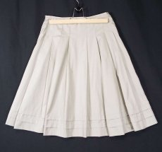 画像1: NATURAL BEAUTY 日本製 ひざ丈 裾2段折 デザイン スカート　サイズ：38（ウエスト69cm）　レディース古着 (1)