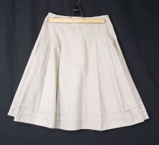 画像2: NATURAL BEAUTY 日本製 ひざ丈 裾2段折 デザイン スカート　サイズ：38（ウエスト69cm）　レディース古着 (2)