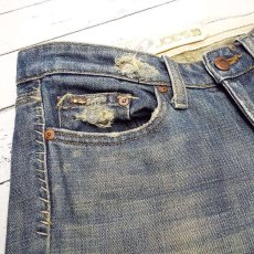 画像4: W25インチ（ウエスト72cm）USA製 joe's jeans vintage 1971 ダメージ加工　ブーツカットデニム　ジーンズ｜レディース古着【湘南倉庫】 (4)