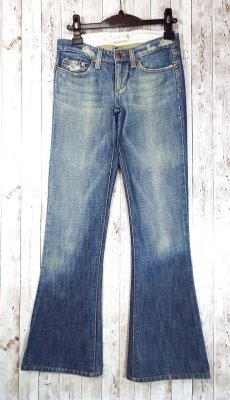 画像1: W25インチ（ウエスト72cm）USA製 joe's jeans vintage 1971 ダメージ加工　ブーツカットデニム　ジーンズ｜レディース古着【湘南倉庫】 (1)
