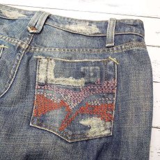 画像7: W25インチ（ウエスト72cm）USA製 joe's jeans vintage 1971 ダメージ加工　ブーツカットデニム　ジーンズ｜レディース古着【湘南倉庫】 (7)