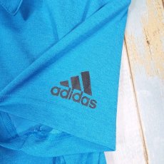 画像3: 【スポーツ女子】アディダス（adidas）速乾素材 climachill ポロシャツ Lサイズ（肩幅：43cm）ブルー【湘南倉庫】レディース古着　大きいサイズ (3)