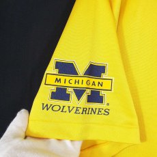 画像4: 【1990年代物のゲームシャツ】日本製 FINAL FOUR 1939 NCAA（DESCENTE）MICHIGAN WOLVRINES ミシガン大学 スナップボタン 半袖シャツ XO イエロー【湘南倉庫】メンズ古着 12390380 (4)