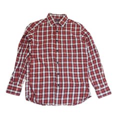 画像1: 【旧タグ】UNIQLO ユニクロ Flannel　長袖ネルシャツ Sサイズ（肩幅：44cm）レッド【湘南倉庫】メンズ古着　ユニセックス (1)