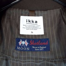 画像7: 英国MOON社製の素敵なダウンJK　ikka（イッカ） Shetland MOON　切り替えデザイン ツイード　ダウンジャケット XLサイズ【湘南倉庫】 (7)