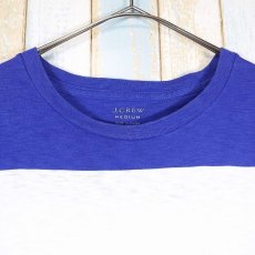 画像2: 【基本のボーダー】J.CREW（ジェイクルー）半袖Tシャツ ホワイト・ブルー系 Mサイズ【湘南倉庫】メンズ古着 ユニセックス (2)