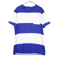 画像4: 【基本のボーダー】J.CREW（ジェイクルー）半袖Tシャツ ホワイト・ブルー系 Mサイズ【湘南倉庫】メンズ古着 ユニセックス (4)