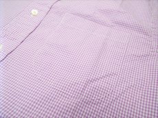 画像5: 創業1930年【新品/メンズ】アメリカ製　New England Shirt Company（ニューイングランドシャツカンパニー）ボタンダウンBD　ピンクパープル×ホワイトギンガムチェック柄　長袖シャツ｜サイズ：M（M〜L相当・肩幅：47cm） (5)