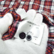 画像6: 【旧タグ】UNIQLO ユニクロ Flannel　長袖ネルシャツ Sサイズ（肩幅：44cm）レッド【湘南倉庫】メンズ古着　ユニセックス (6)