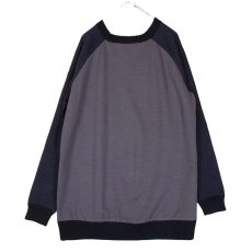 画像6: 【ラメ入りもこもこニット】TORRAZZO DONNA トラッゾドンナ 切替デザイン 長袖ニットセーター フリー（裄丈：73cm）ブラック・グレー【湘南倉庫】レディース古着 (6)