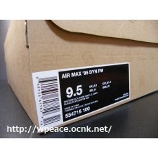 画像3: 554715-100　新品・ナイキジャパン黒タグ付　’13　AIR MAX 95 DYN FW EX “白黒灰”モデル【US9.5（27.5cm）】 (3)