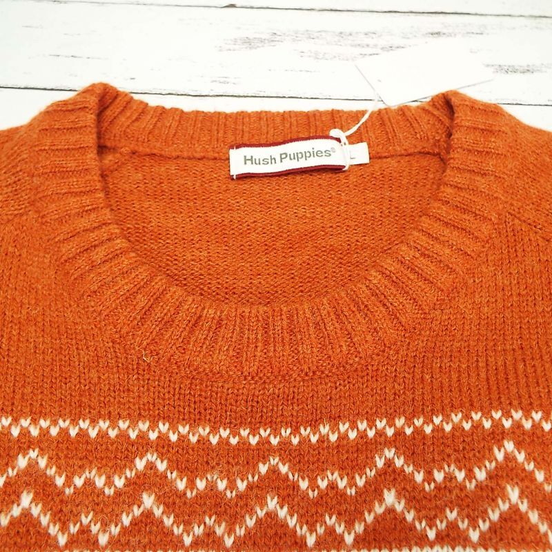 カステルバジャックセーター 大きいサイズ3  Vネック 上品オレンジカラー