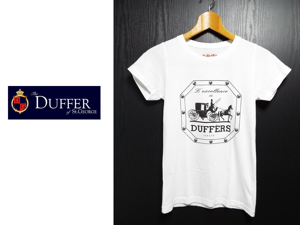 エルメス風の馬車ロゴ ダファー Duffer 白tシャツ カットソー サイズ Xs 肩幅 31cm Used レディース 25歳から始める大人のお洒落さんブランド 古着ファッションサイト Over25 渋谷青山銀座横浜湘南