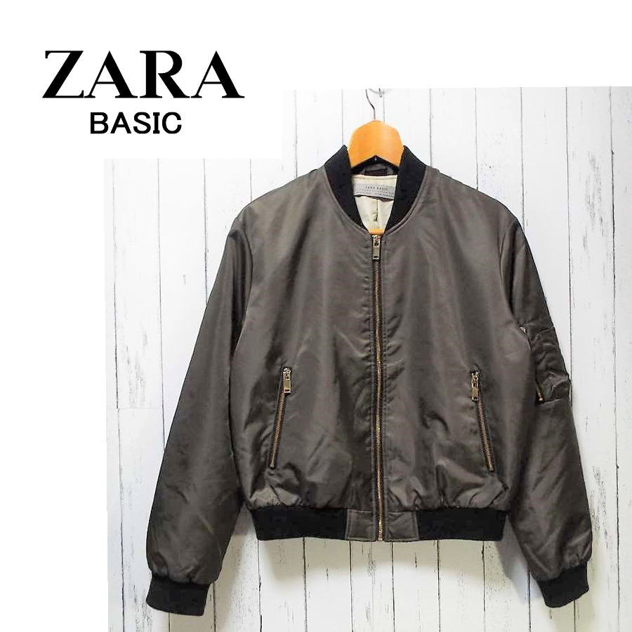 カッコイイMA-1】zara basic（ザラ ベーシック）中綿入り ブルゾン ...