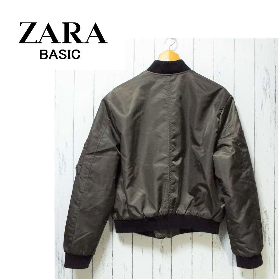 カッコイイMA-1】zara basic（ザラ ベーシック）中綿入り ブルゾン